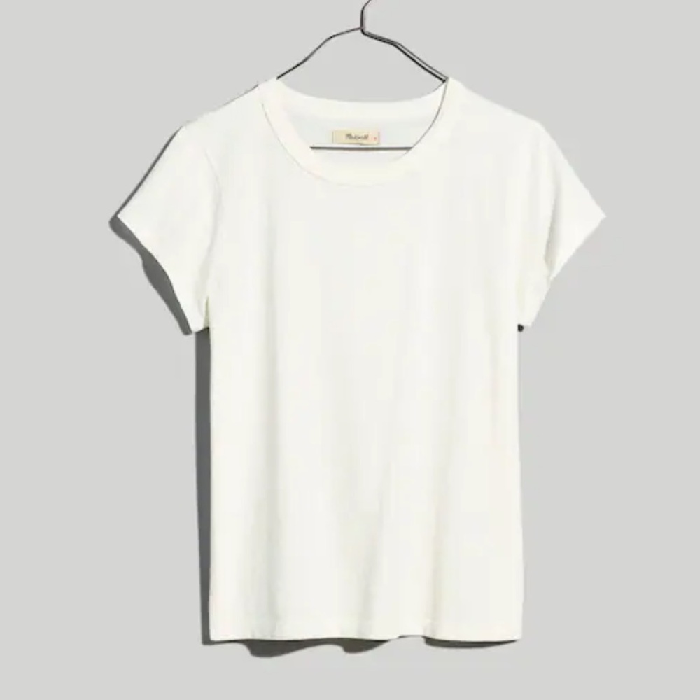 Madewell med ribbed white shirt
